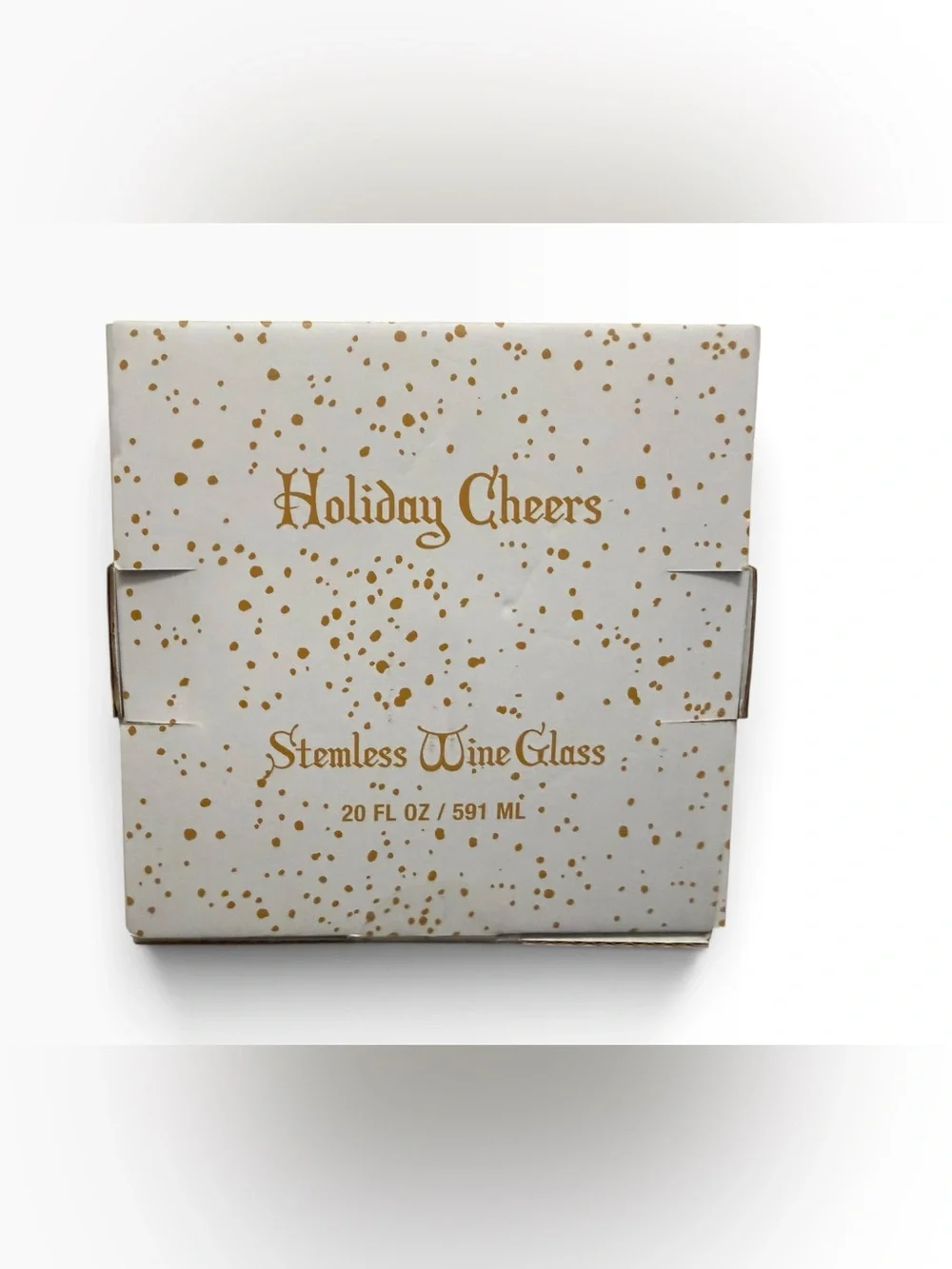 Home Essentials Santa Christmas Stemless Wine Glass 20 Oz NIB